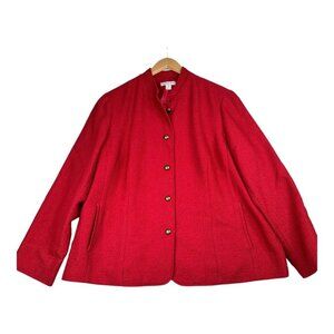 Coldwater  Creek Button Jacket sz 2X‎ Red